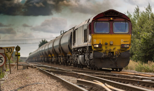 train on tracks