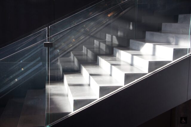 empty marble staircase