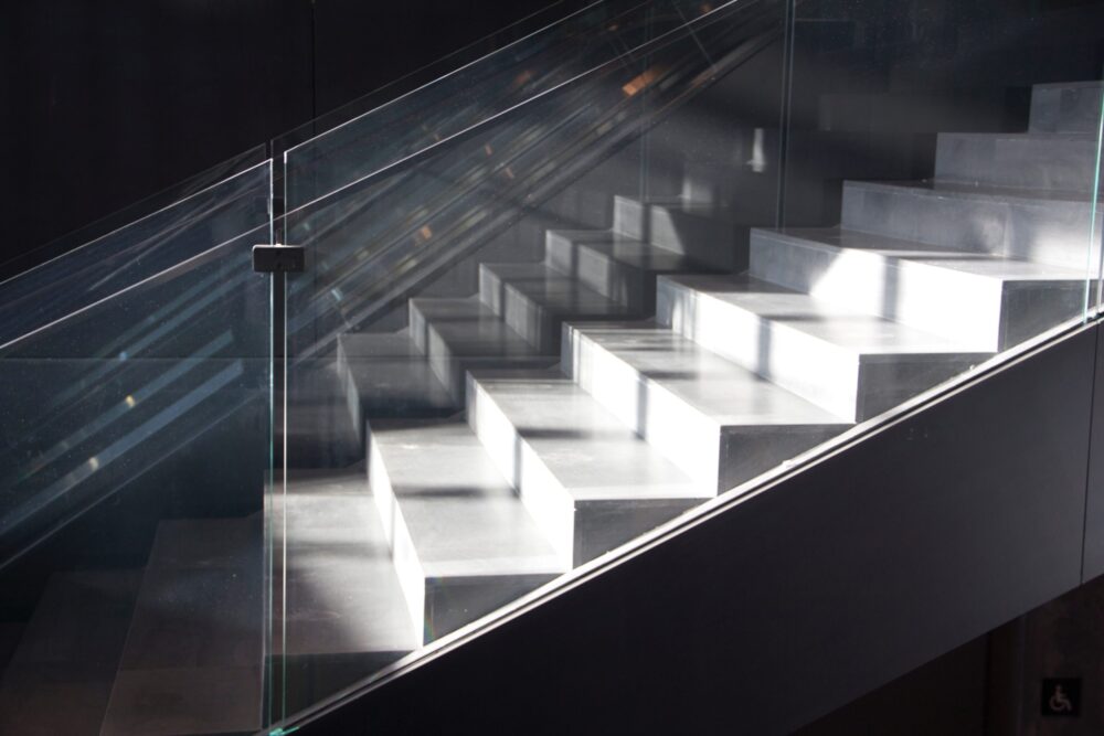 empty marble staircase