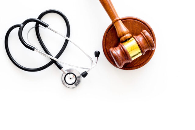 gavel with stethoscope