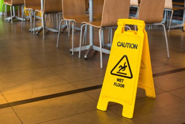 wet floor sign