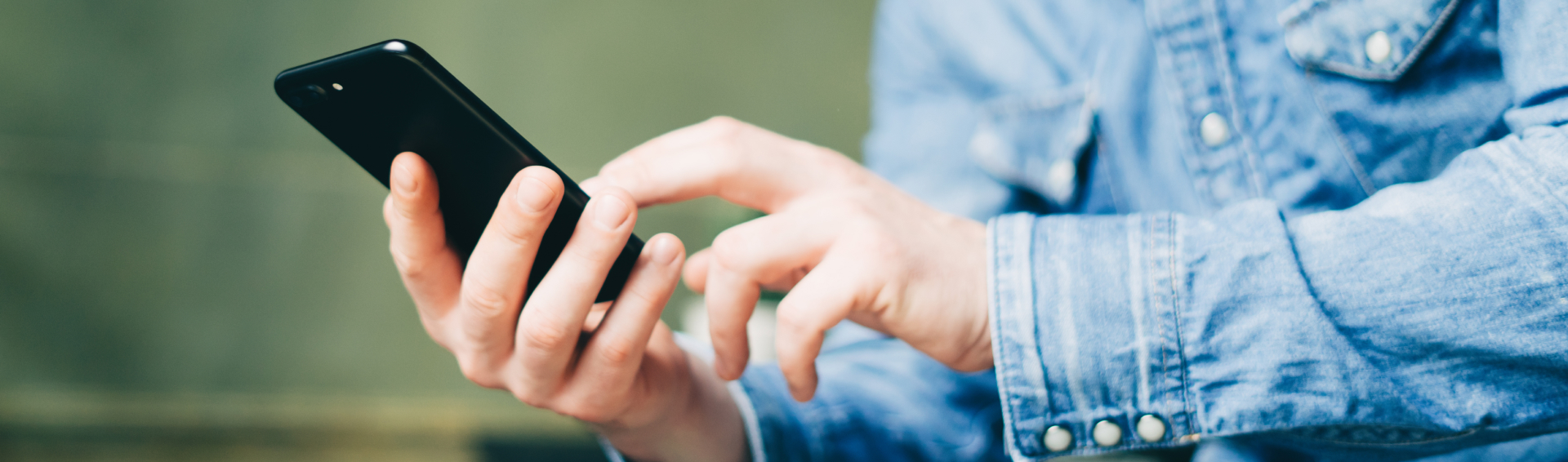 Young man with smartphone