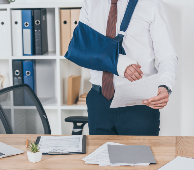employee with sling