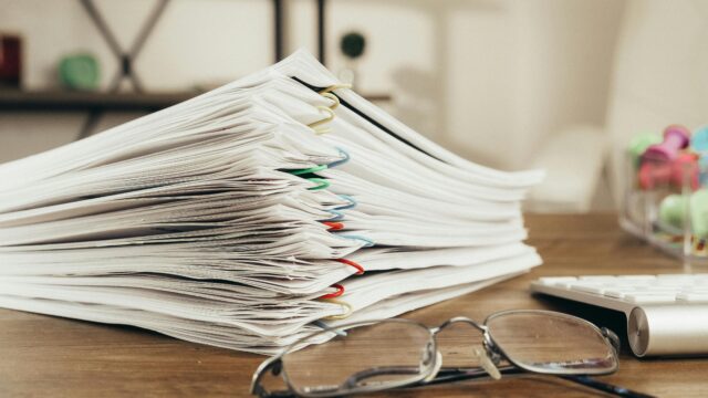 stack of papers evidence